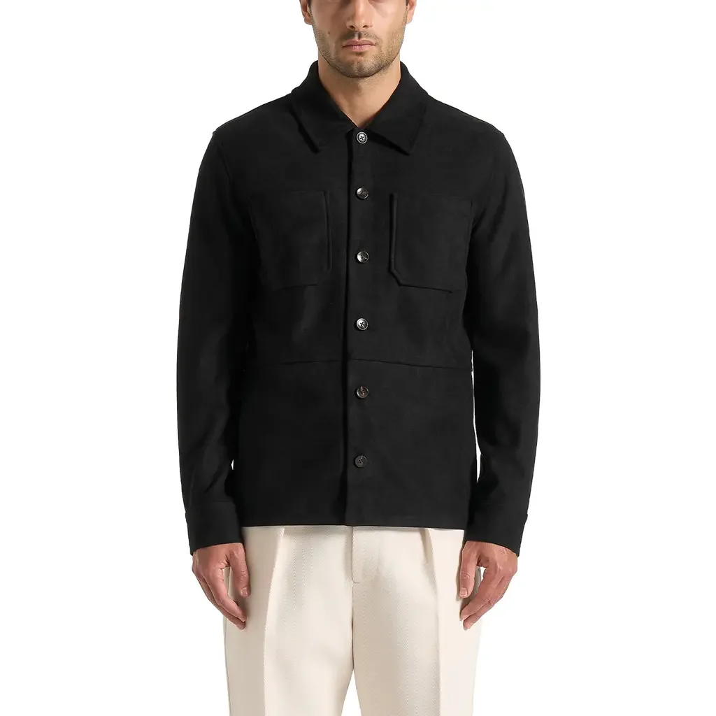 Thomas Suede Long Sleeve Shirt by Manière De Voir