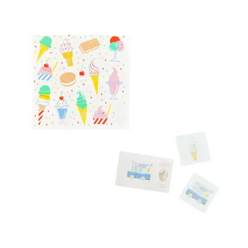 Ice Cream Dreams Party Favor Set - Pack of 2 Tattoos and 4 Sticker Sheets by Daydream Society