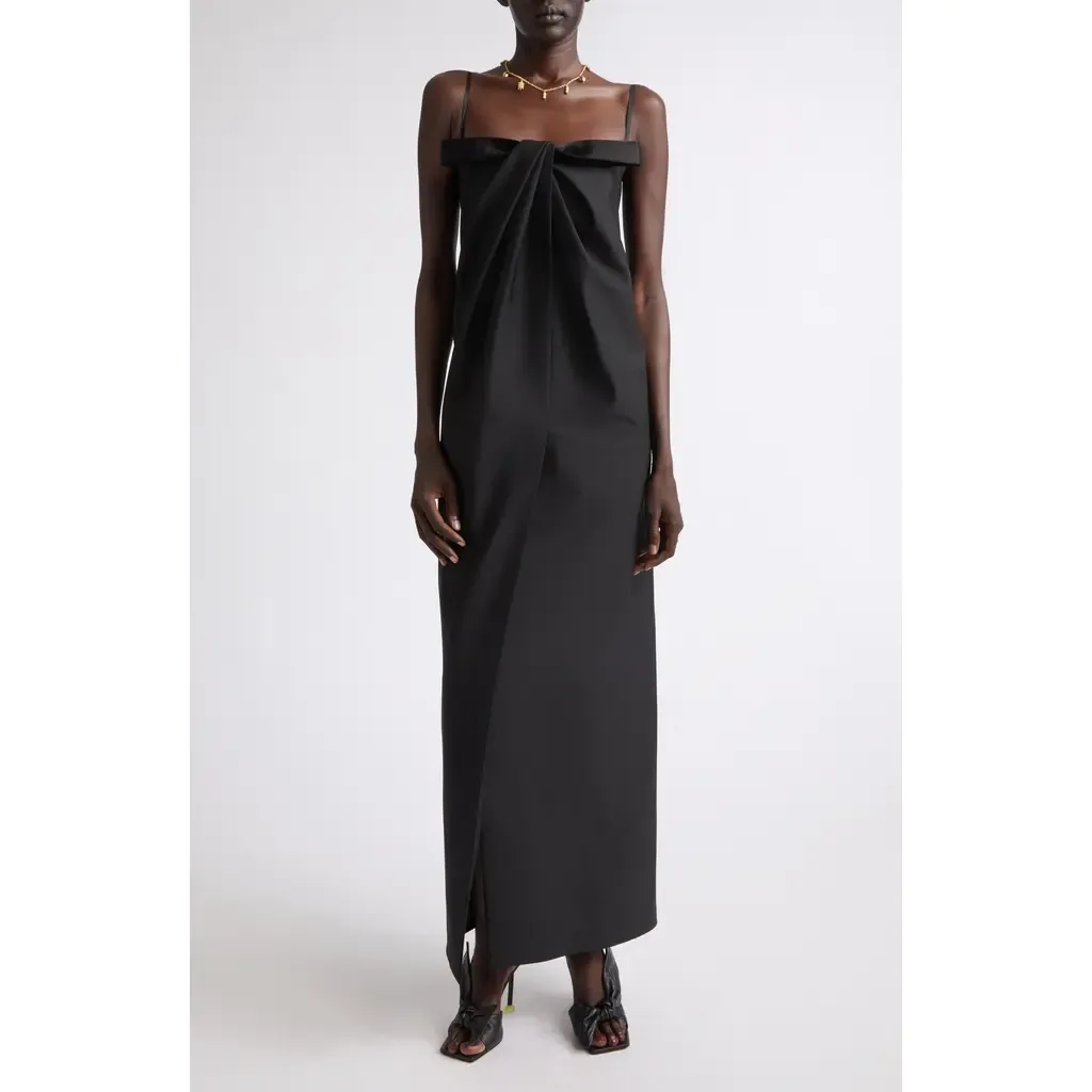 Sliced Bow Wool & Mohair Gown by Givenchy