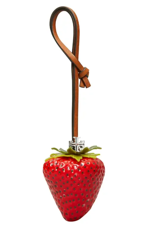Strawberry Leather Bag Charm by Tory Burch