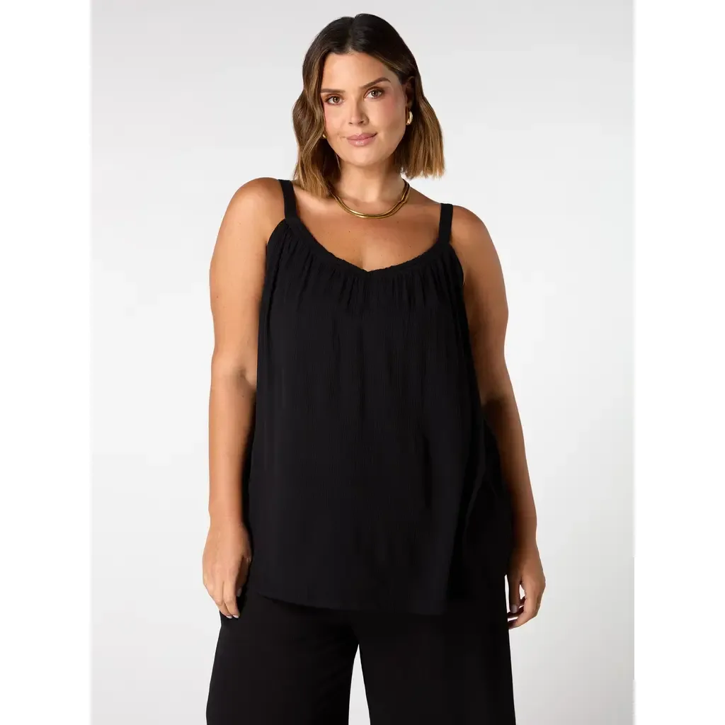 Crinkle Gathered Cami by Live Unlimited