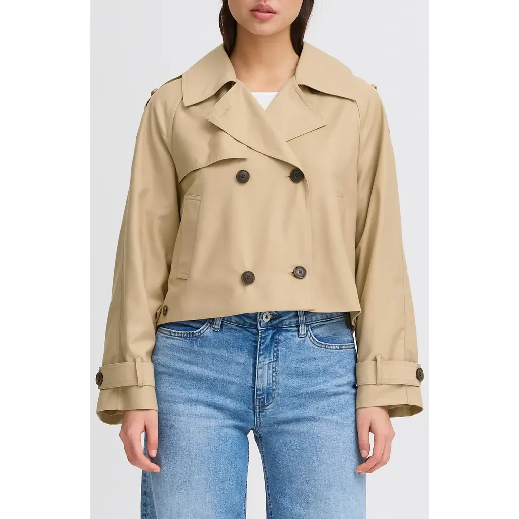 Cropped Trench Coat by ICHI