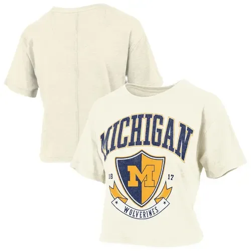 Pressbox Michigan Wolverines Buckler Vintage Cropped T-Shirt by PRESSBOX