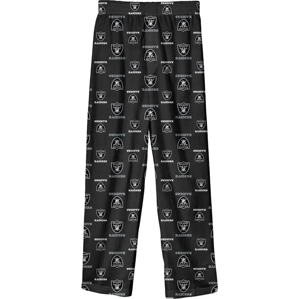 Las Vegas Raiders Team-Colored Printed Pajama Pants by Outerstuff