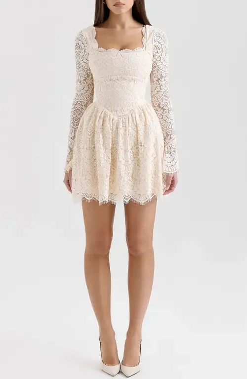 Fae Long Sleeve Minidress by HOUSE OF CB