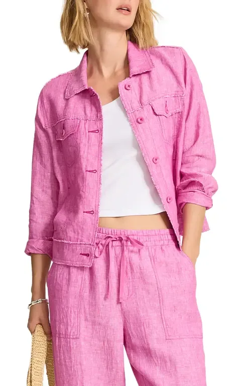 Two Palms Linen Raw Edge Jacket by Tommy Bahama