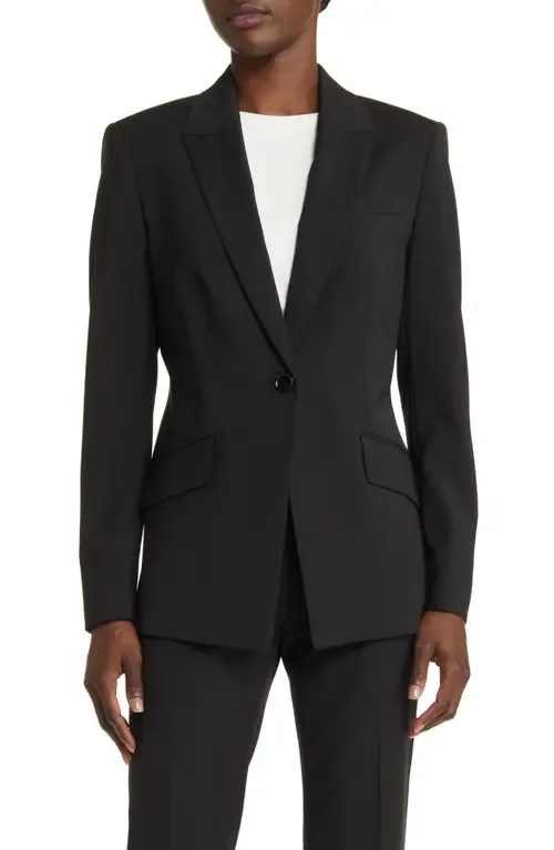 Jabinalah One-Button Wool Blazer by BOSS