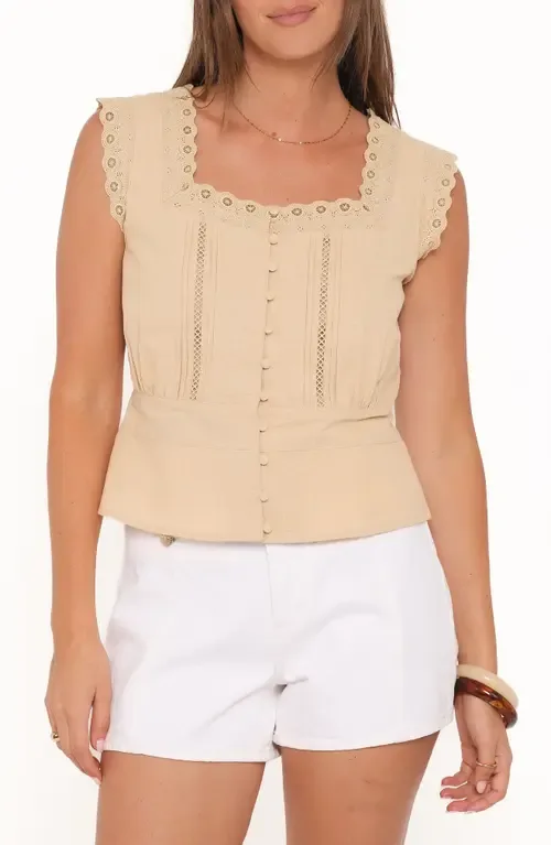 Luke Embroidered Sleeveless Top by Petal & Pup
