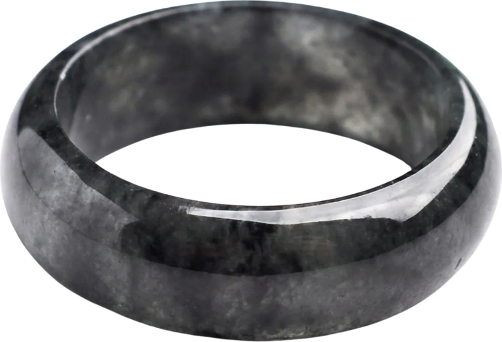 Sesame Grey Jade Ring by seree