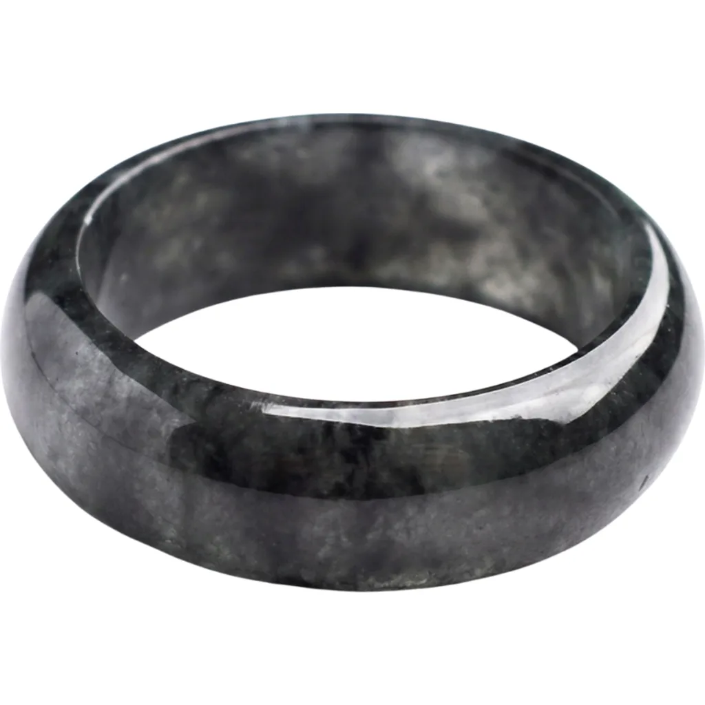 Sesame Grey Jade Ring by seree
