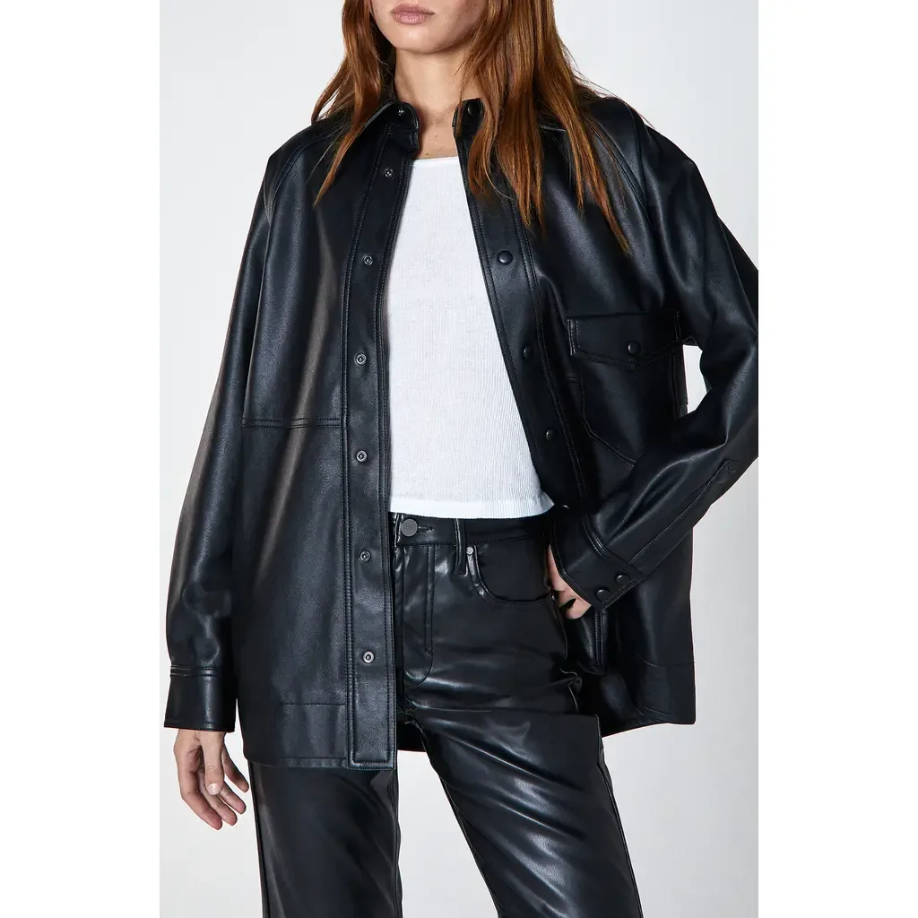 Gia Chromatic Faux Leather Jacket by Unpublished