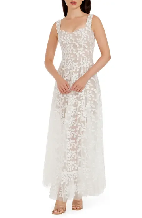 Anabel Semisheer Sweetheart Neck Gown by Dress the Population