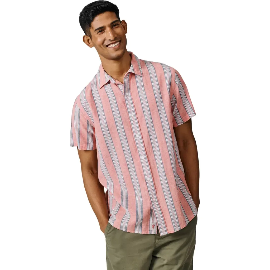 Austin Cotton Linen Short Sleeved Shirt by Aubin