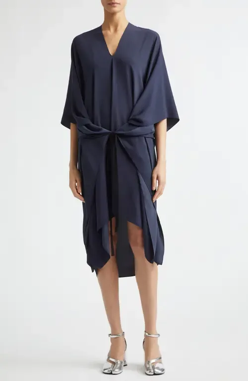 V-Neck High-Low Jersey Midi Dress by MM6 Maison Margiela