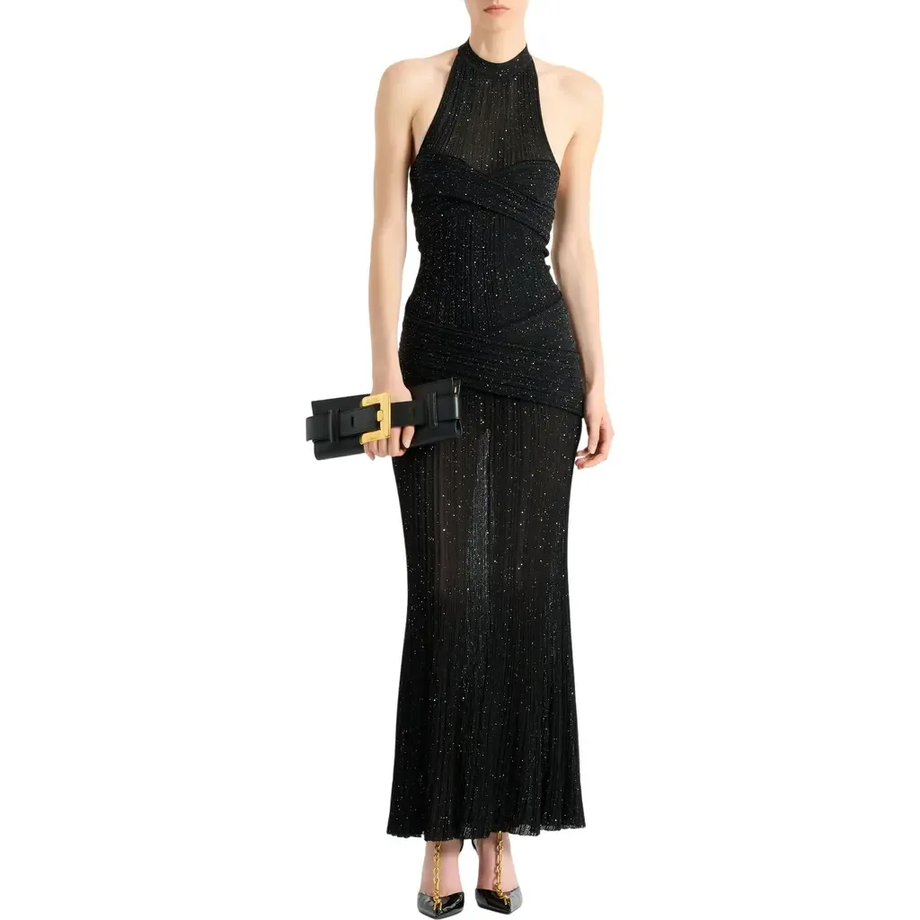 Long Fléchage Knit Dress by Balmain