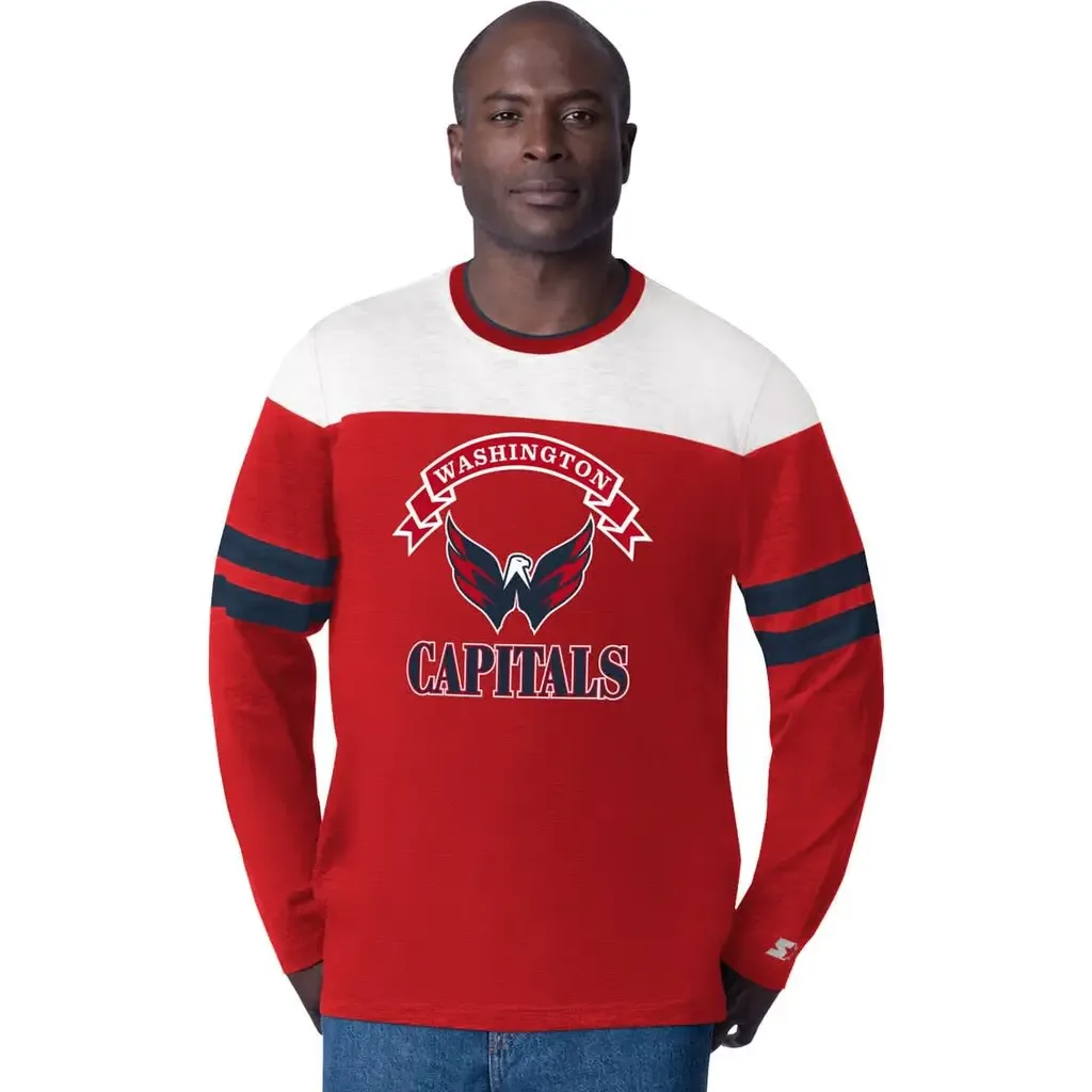 Starter Washington Capitals Blitz Durene Long Sleeve T-Shirt by STARTER