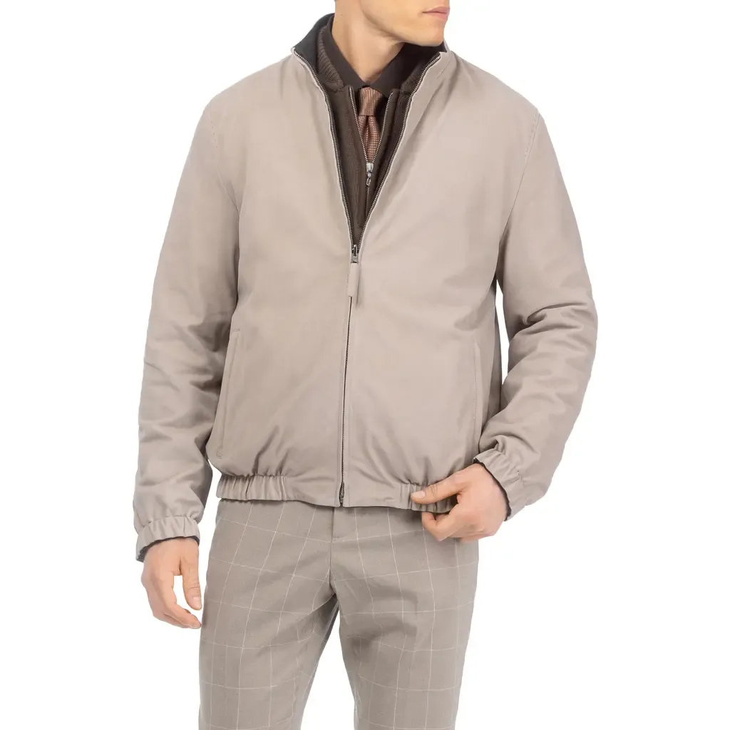 Genuine Nubuck Jacket Reversible to Cashmere & Wool Crafted From Loro Piana by GORSKI
