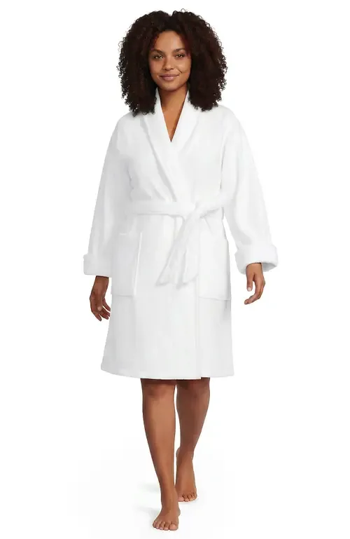 Soft Terry Long Sleeve Knee Length Robe by Lands' End