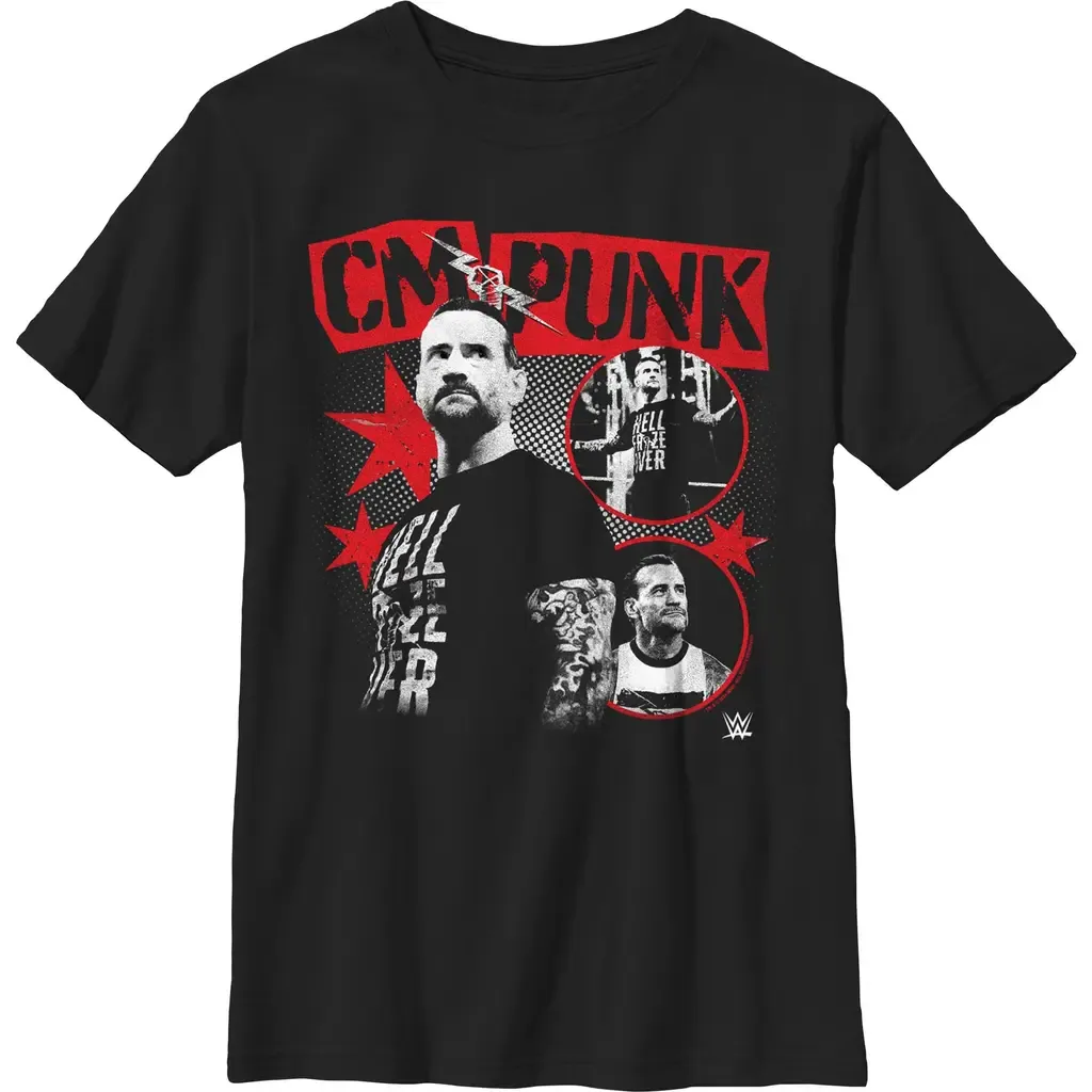 Bold cm Punk Graphic Short Sleeve T-Shirt by WWE