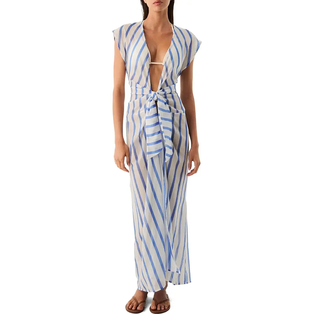 Sasha Tie Front Cotton Cover-Up Dress by ViX Paula Hermanny