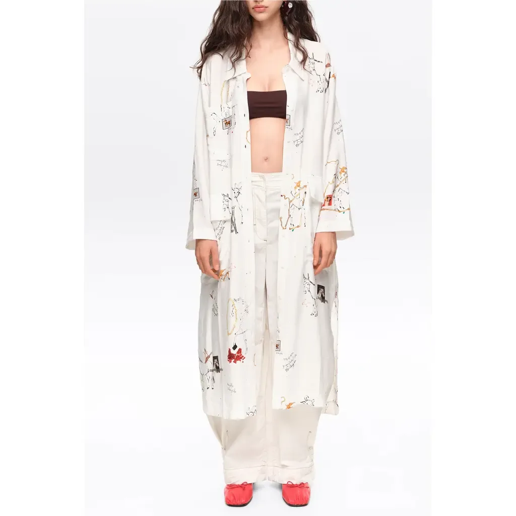 Chain Print Midi Shirt Dress by BIMBA Y LOLA