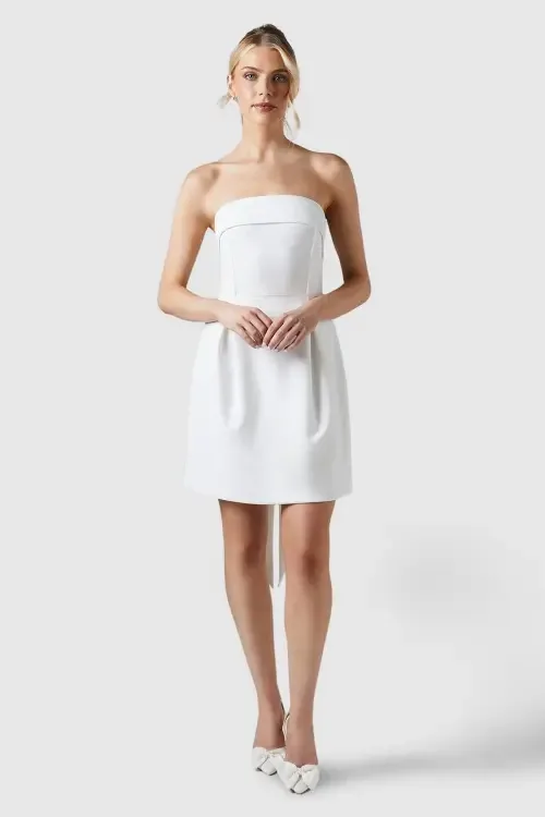 Bow Back Bandeau Bridal Mini Dress by Coast