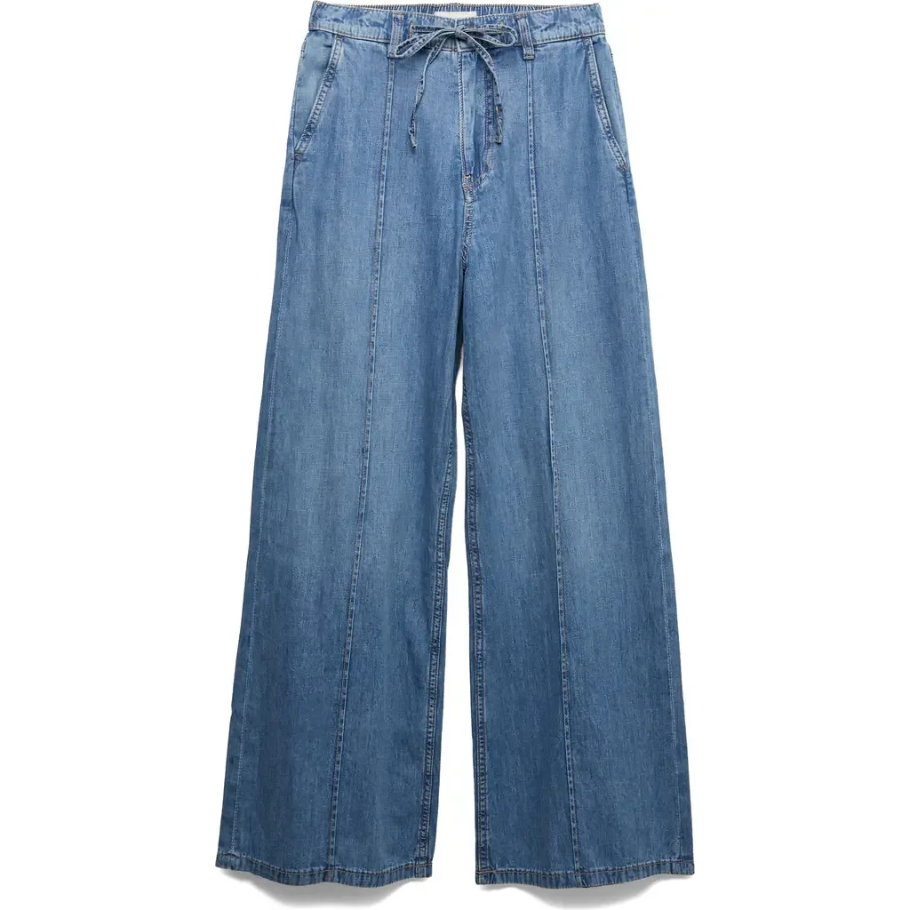 Floppy Pintuck Wide Leg Jeans by PER UNA BY M&S