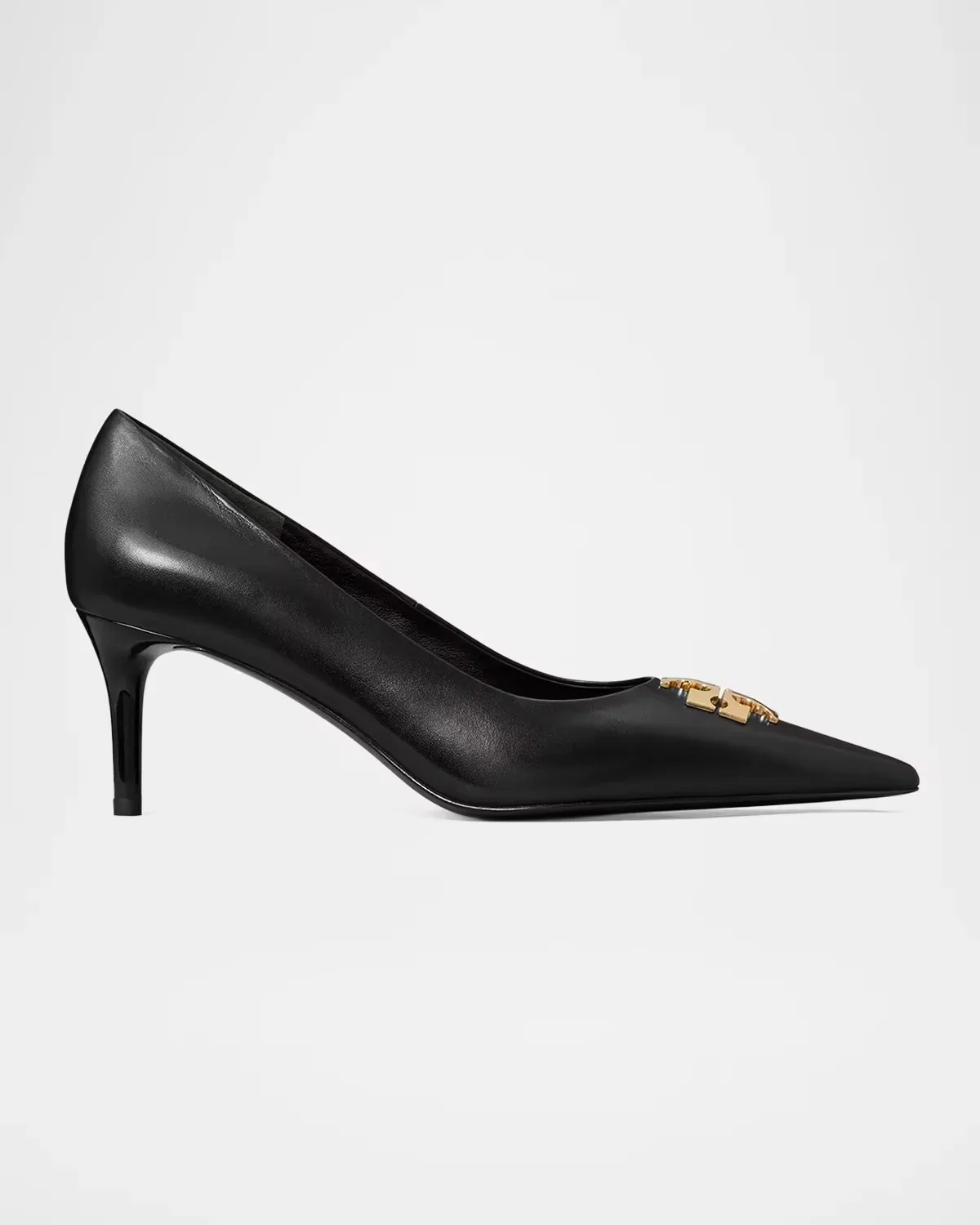 65mm Charlie Double T Leather Pumps by Tory Burch
