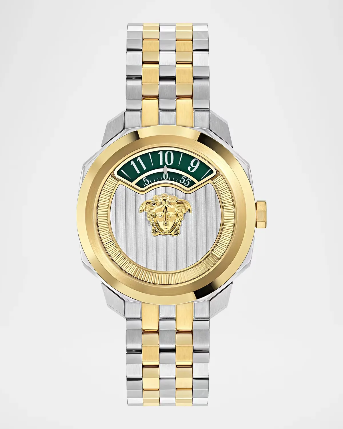 Dylos 40mm Green Dial Two-Tone Bracelet Watch by Versace