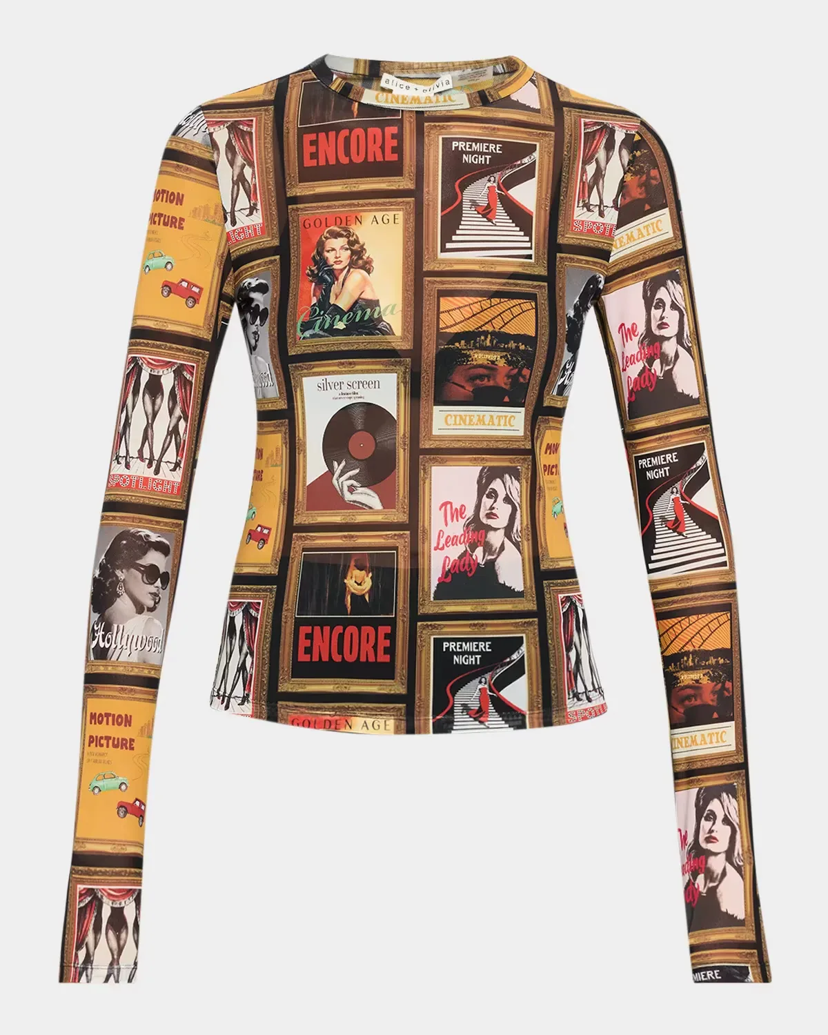 Delaina Long-Sleeve Top by ALICE + OLIVIA
