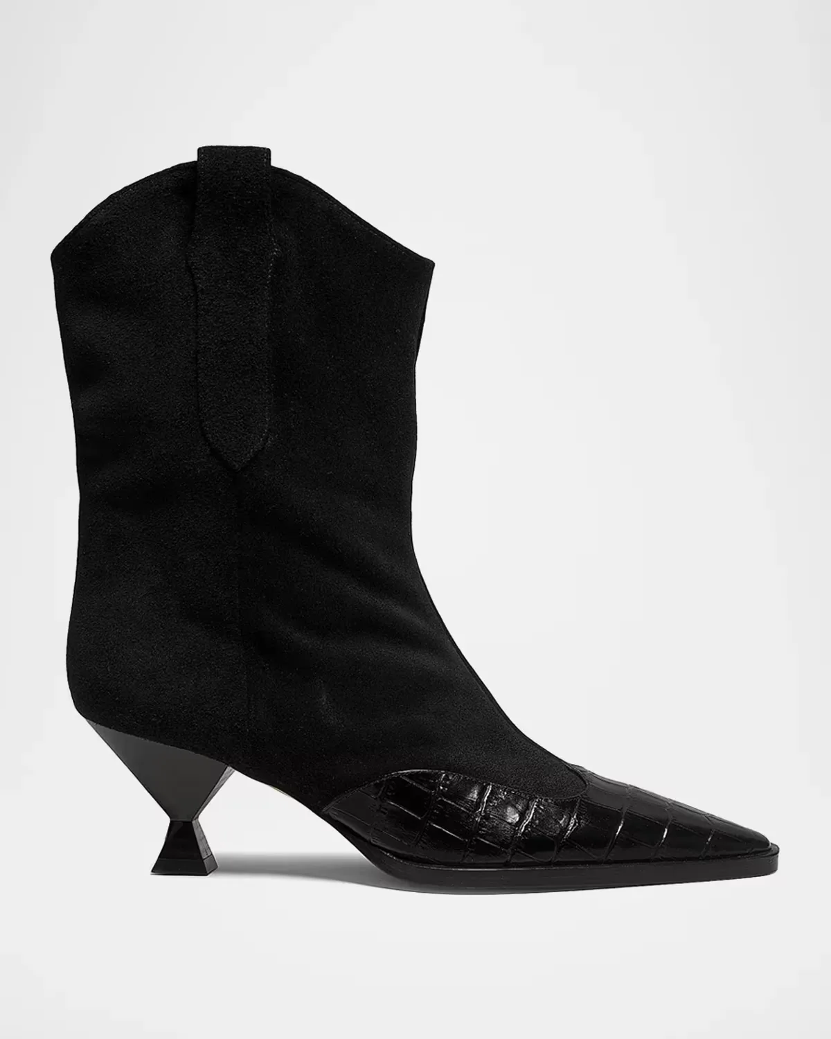 Nila 65MM Suede Booties by Maria Luca