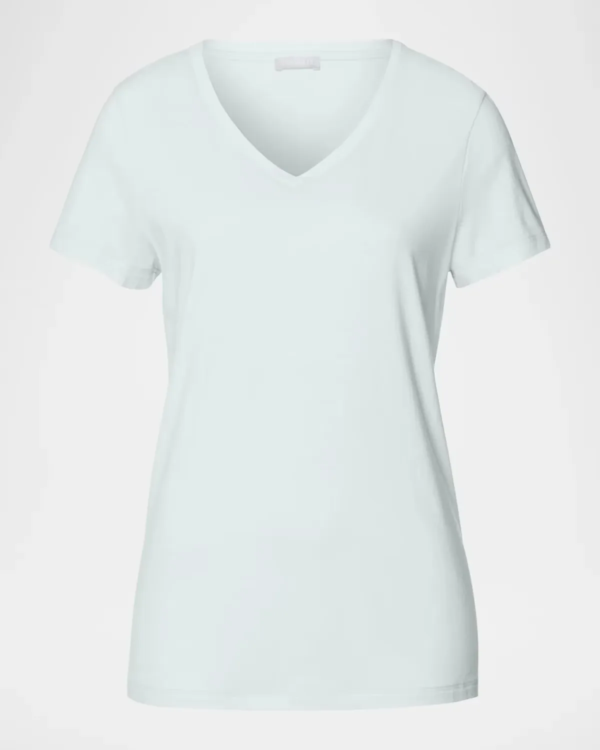 V-Neck Sleep and Lounge Cotton T-Shirt by Hanro