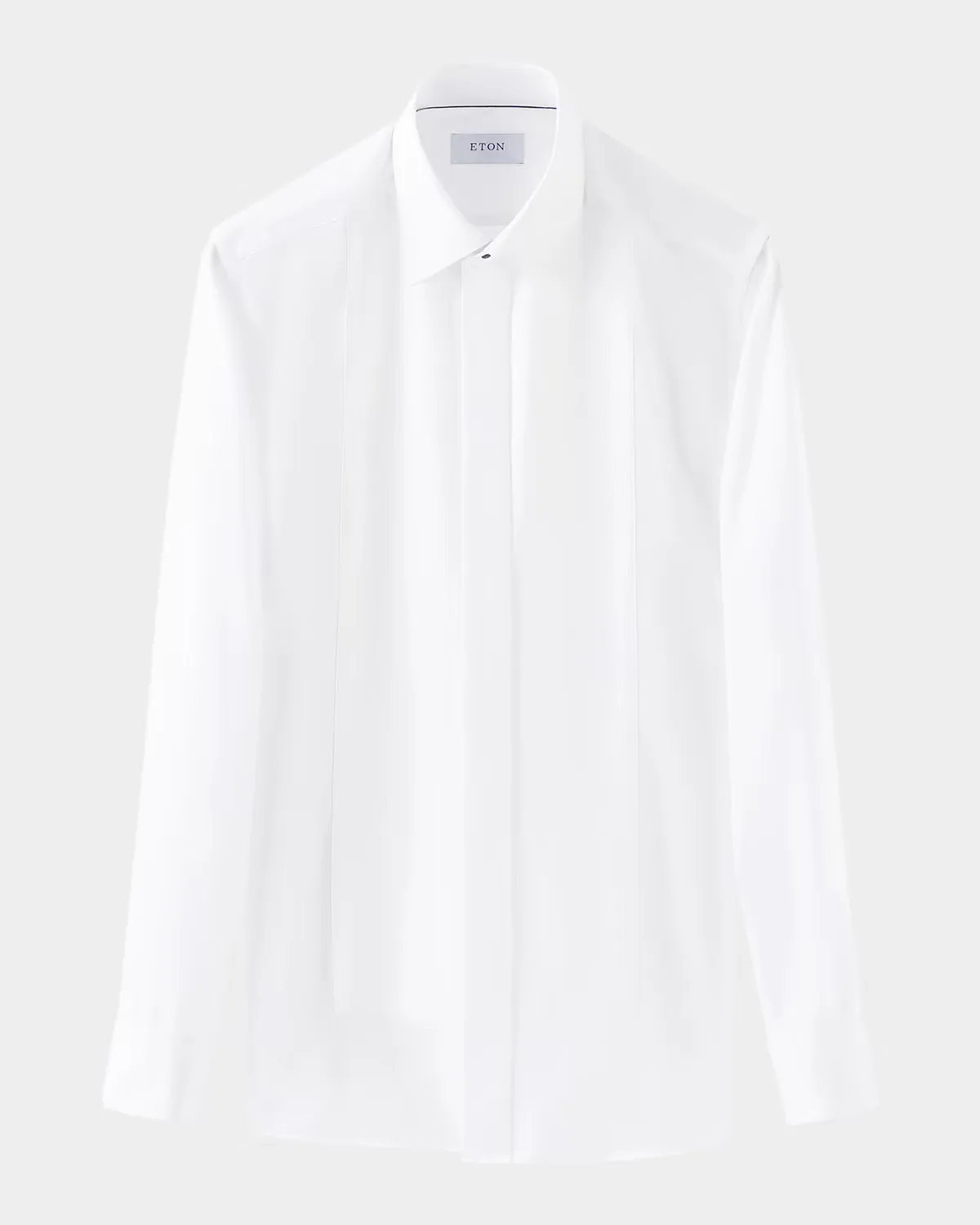 Fine Stripe Bib-Front Slim Fit Evening Shirt