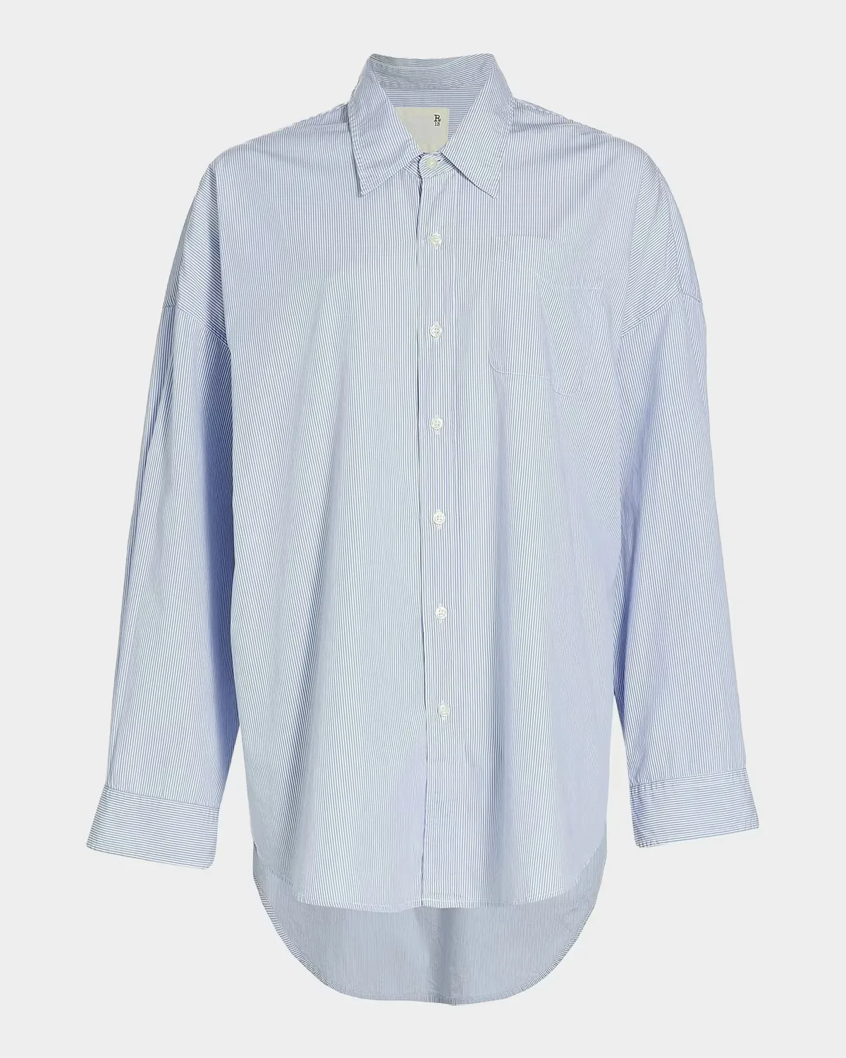 Oxford Oversized Pin-Stripe Shirt by R13