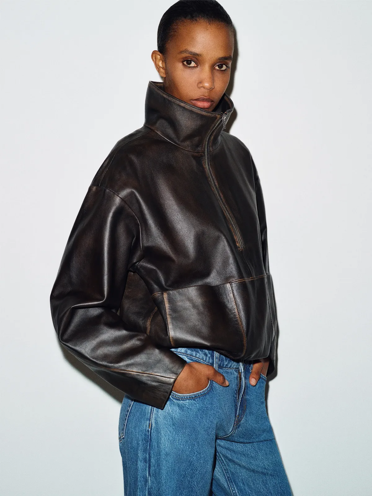 Veda Collins Leather Anorak by Reformation
