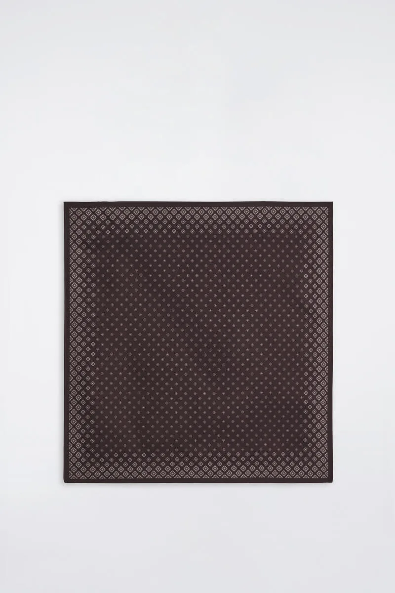 Geometric-Print Mulberry Silk Scarf by COS