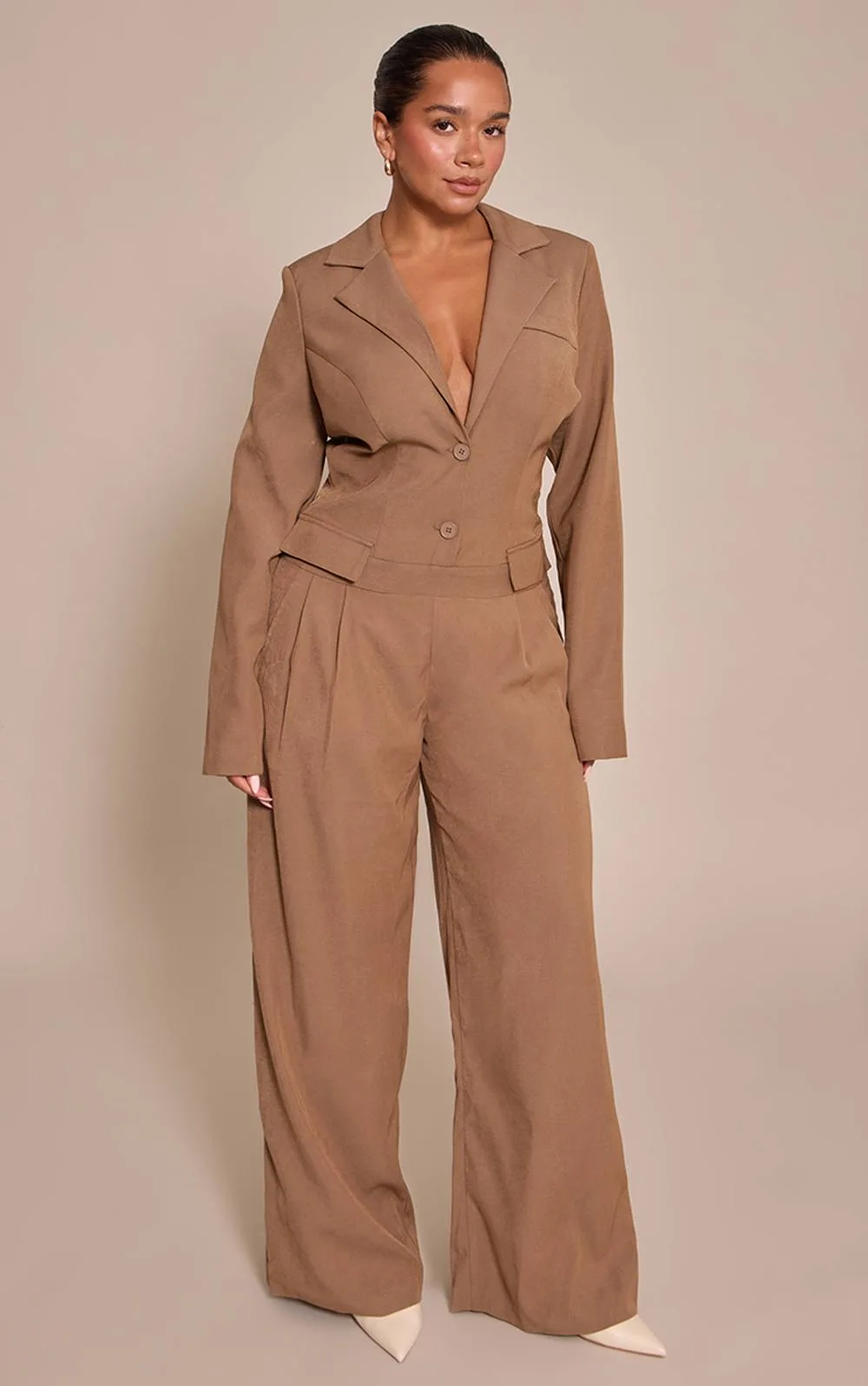 Shape Tailored Woven Jumpsuit by PrettyLittleThing