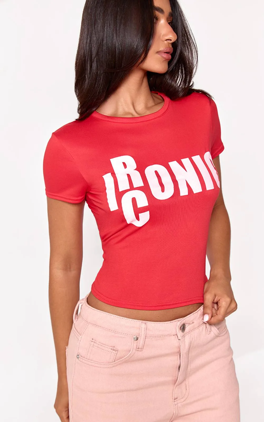 Iconic & Ironic Graphic T-Shirt by PrettyLittleThing