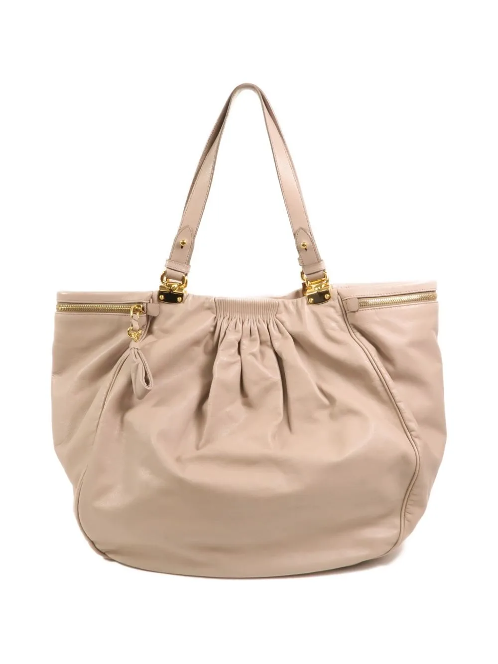 Vitello Lux Leather Tote Bag by Miu Miu Pre-Owned