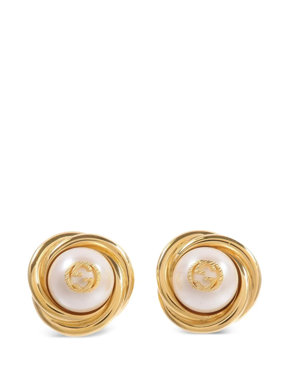 Interlocking G Clip-On Earrings by Gucci Pre-Owned