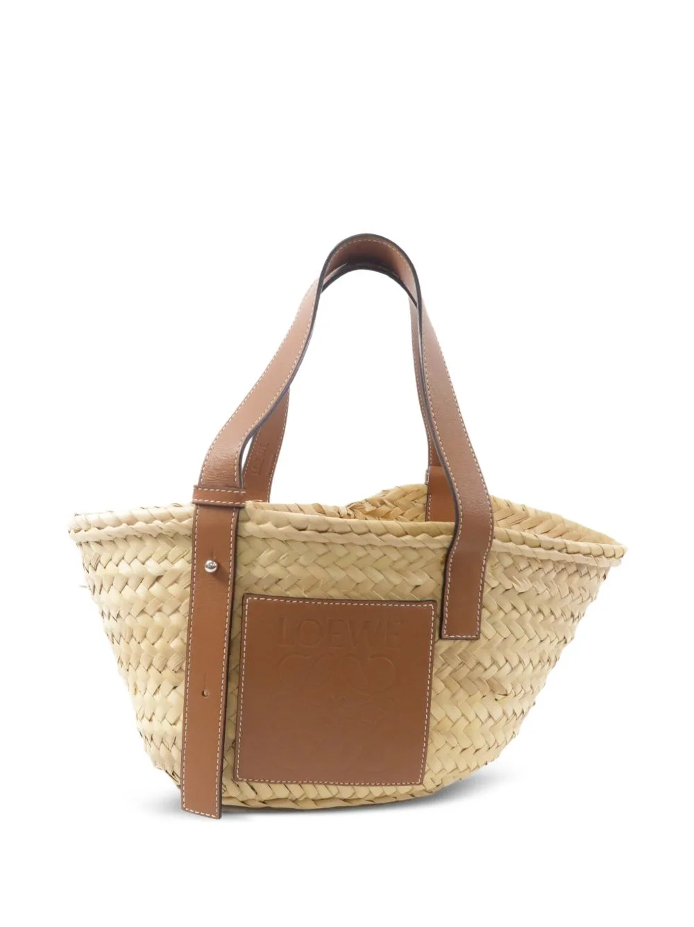 Anagram Patch Basket Bag by Loewe Pre-Owned