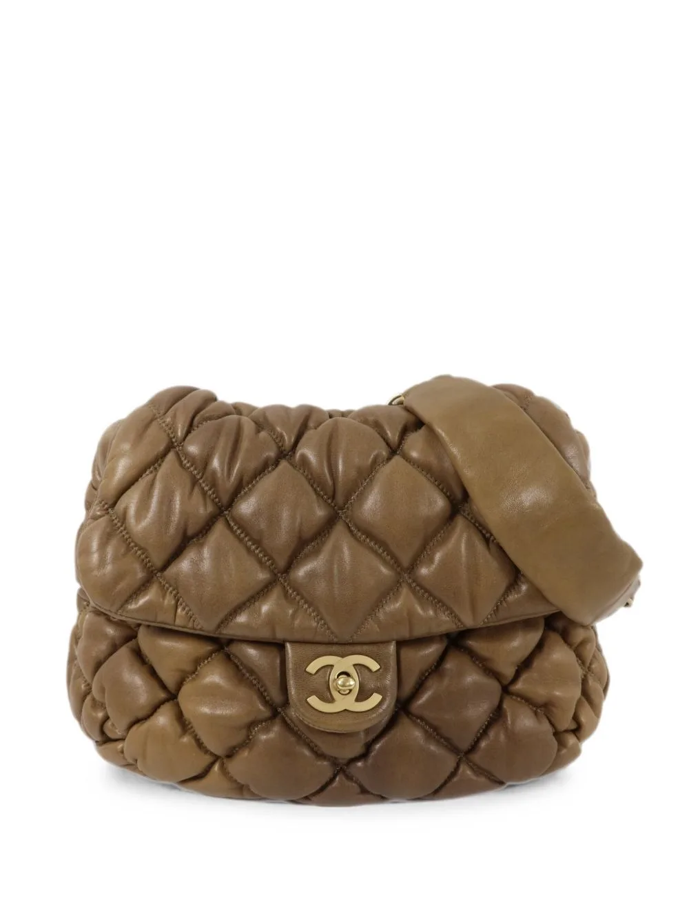 Bubble Quilted Chain Shoulder Bag by CHANEL Pre-Owned