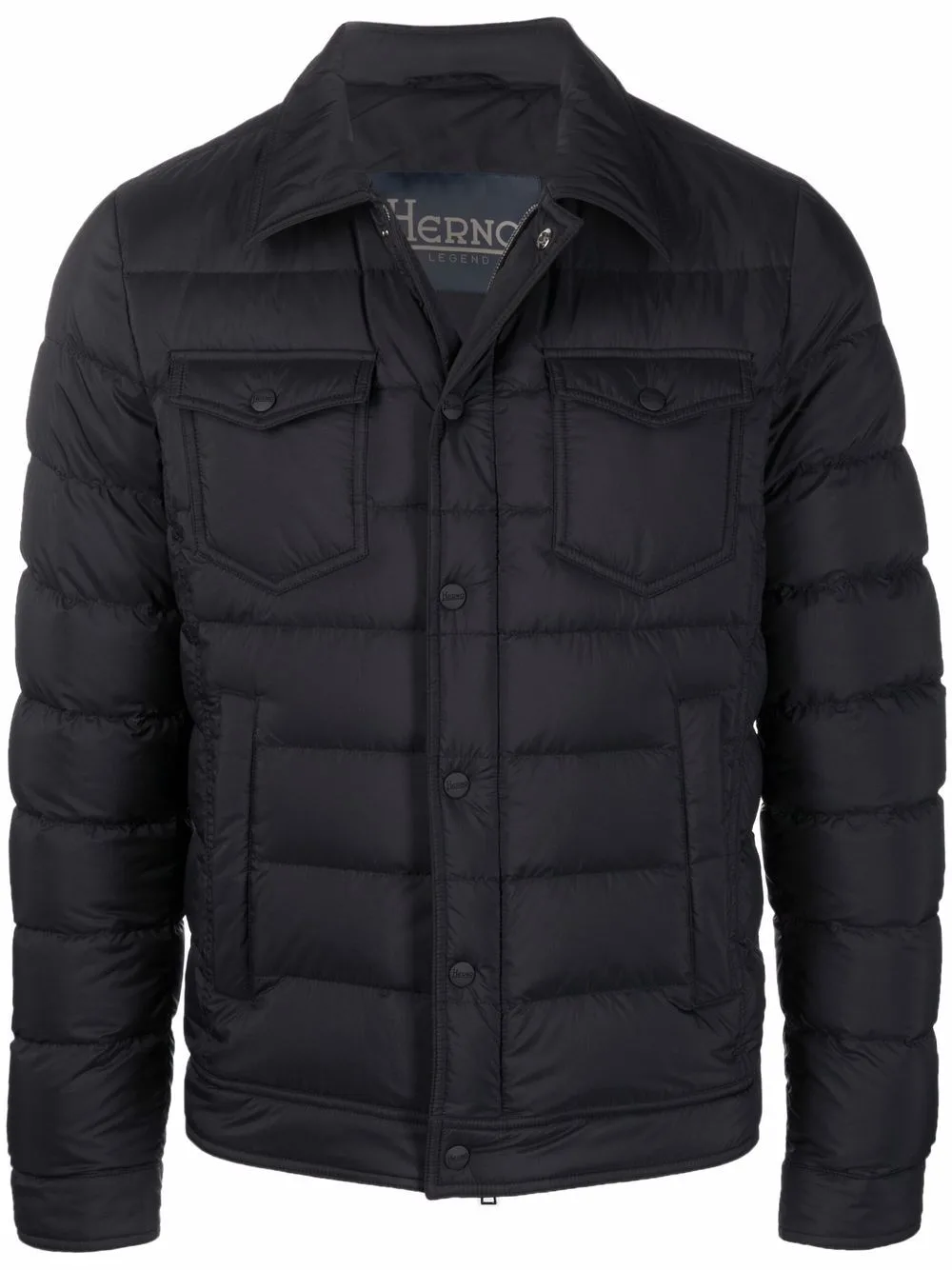 Long-Sleeve Down-Feather Jacket by Herno