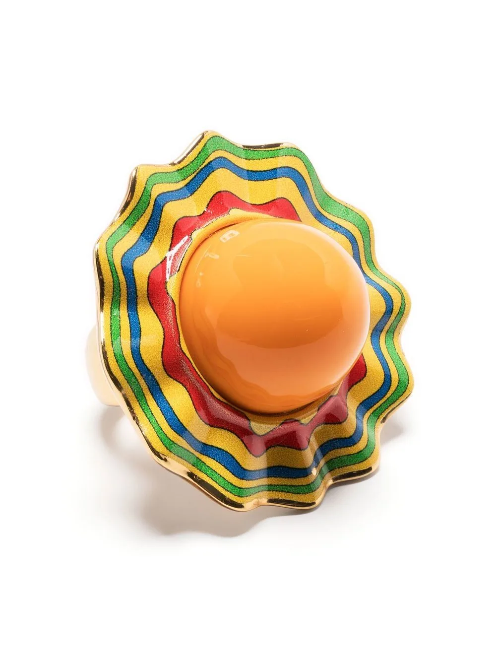 Rippled Cocktail Ring by Moschino