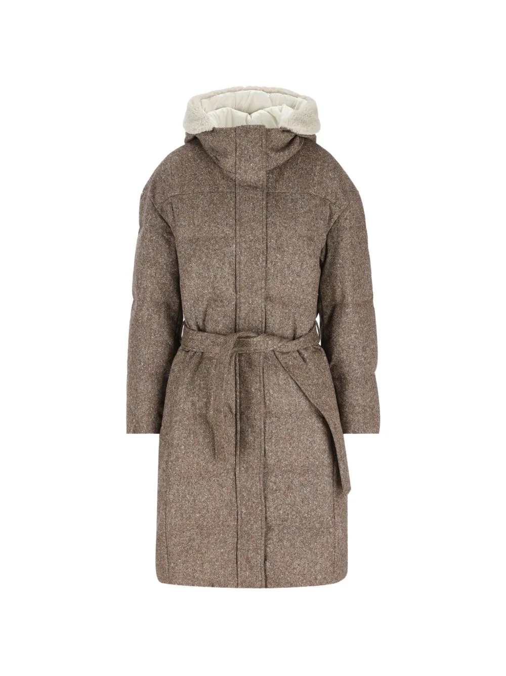 Belted Hooded Coat by Brunello Cucinelli