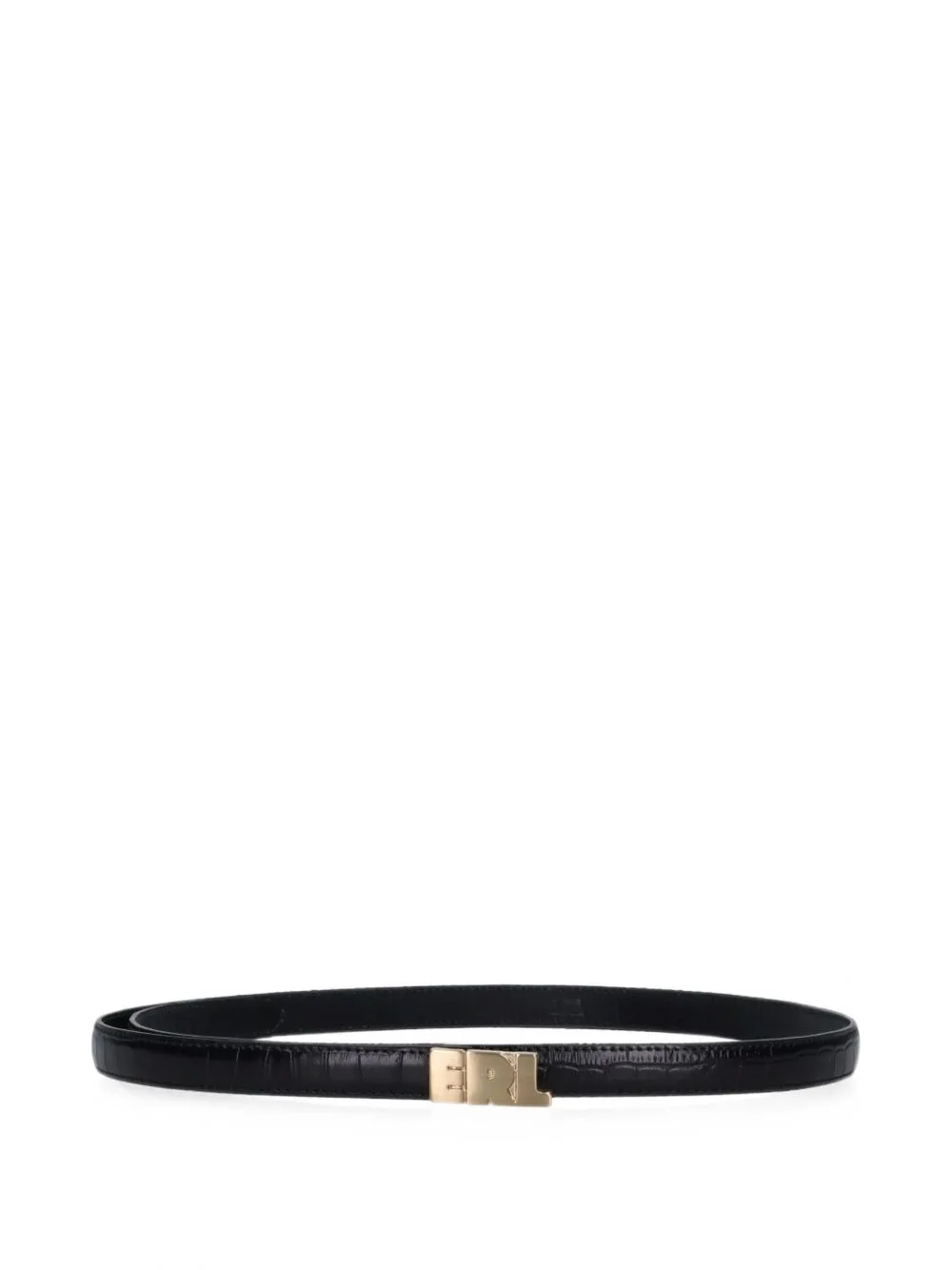 Croc-Effect Logo-Buckle Belt by ERL