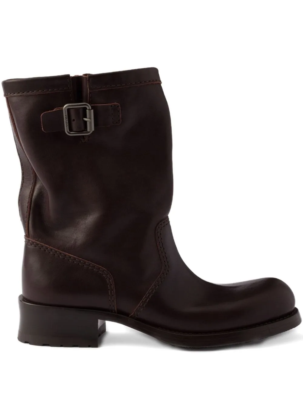 Leather Mid-Calf Boots by Prada