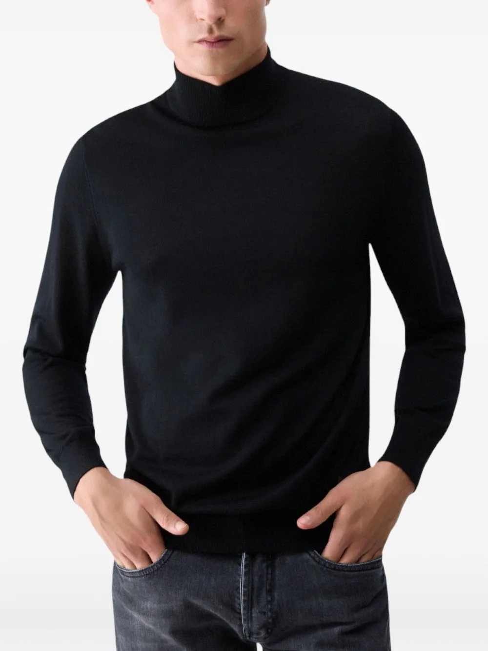 Mock-Neck Sweater in Wool Merino by LIU JO