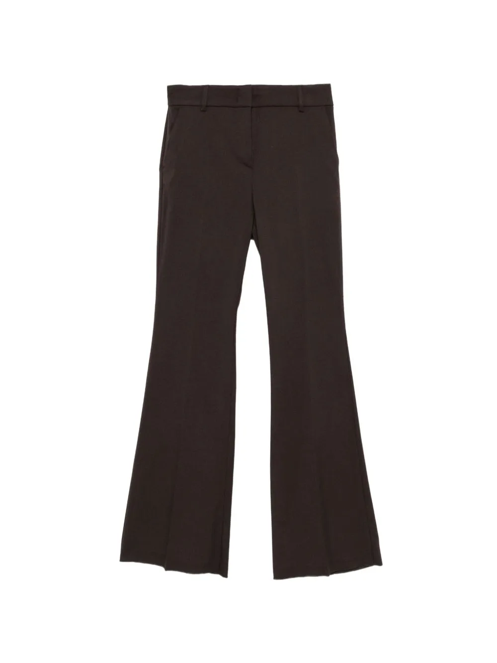 Pressed-Crease Flared Trousers by Pennyblack