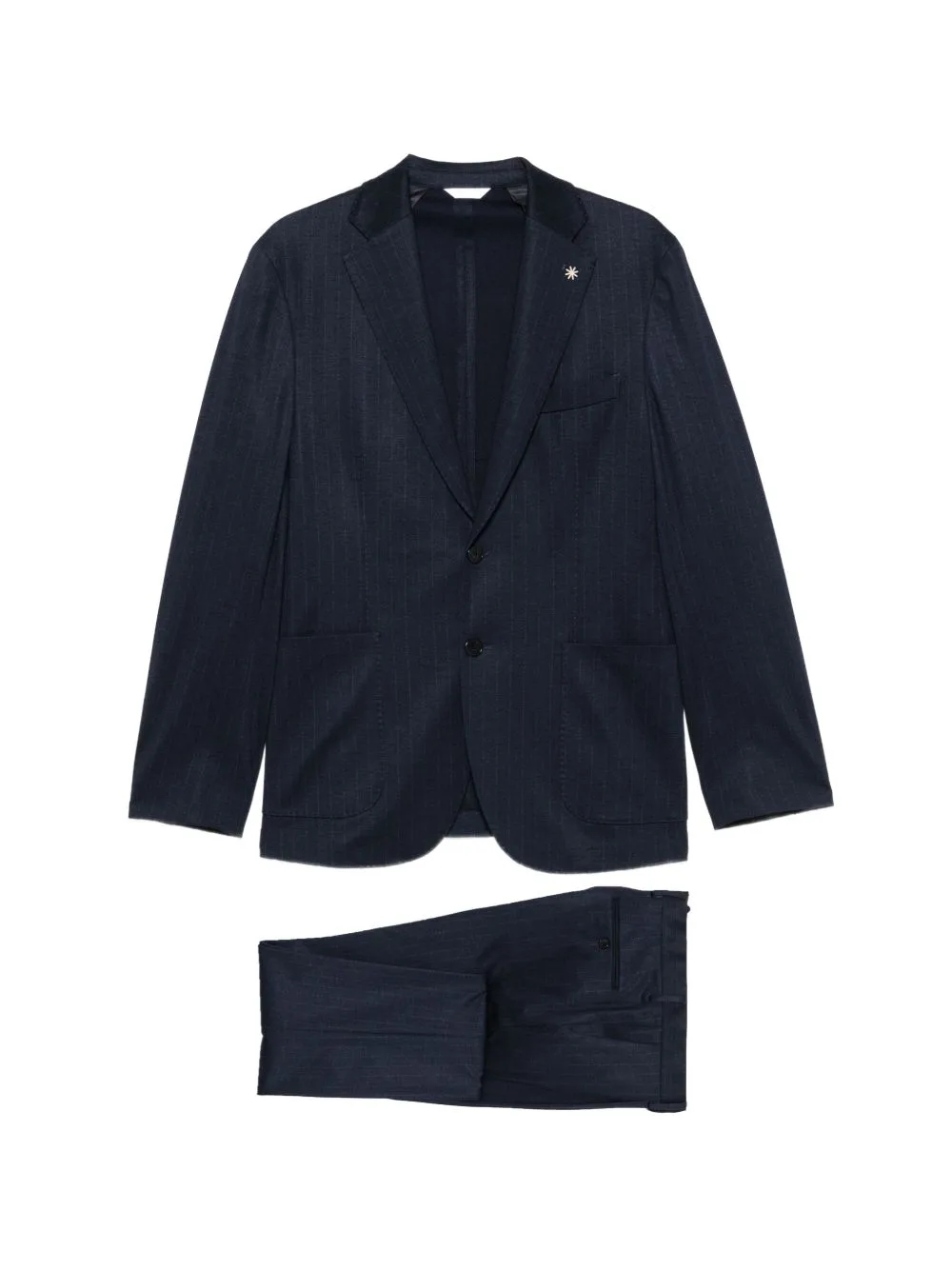 Pinstripe Single-Breasted Suit by Manuel Ritz